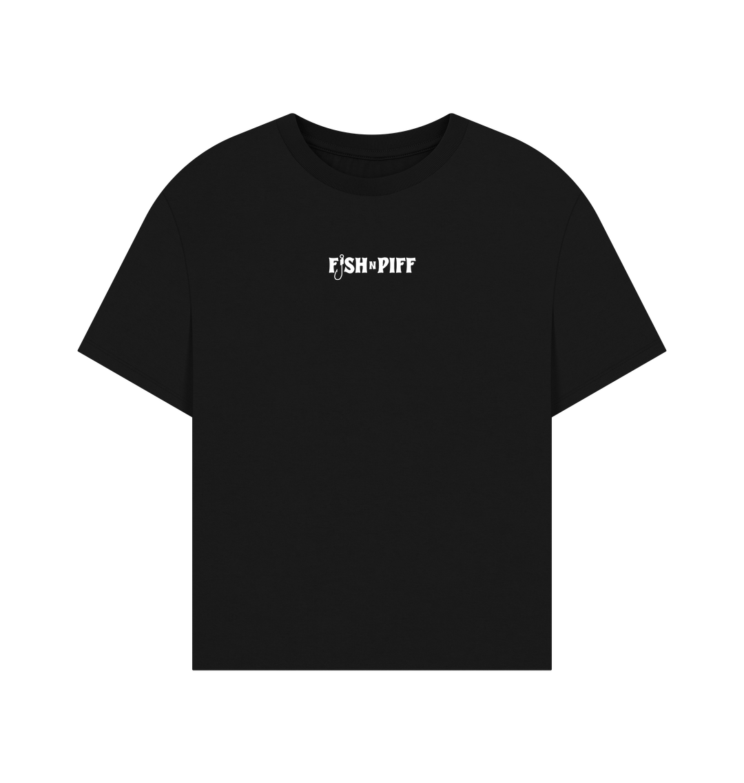 Black FISHNPIFF BOGO - Women's Oversized White Box Logo
