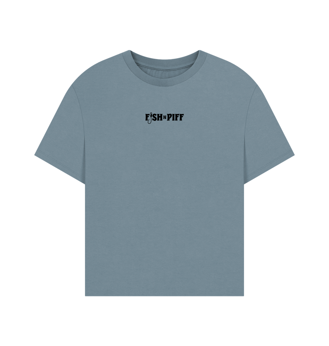 Stone Blue FISHNPIFF BOGO - Women's Oversized Black Box Logo