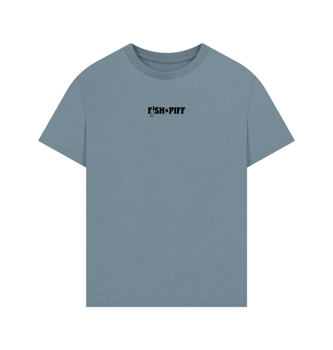 Stone Blue PUFF PASTRY BLACK BOX LOGO - MENS OVERSIZE T