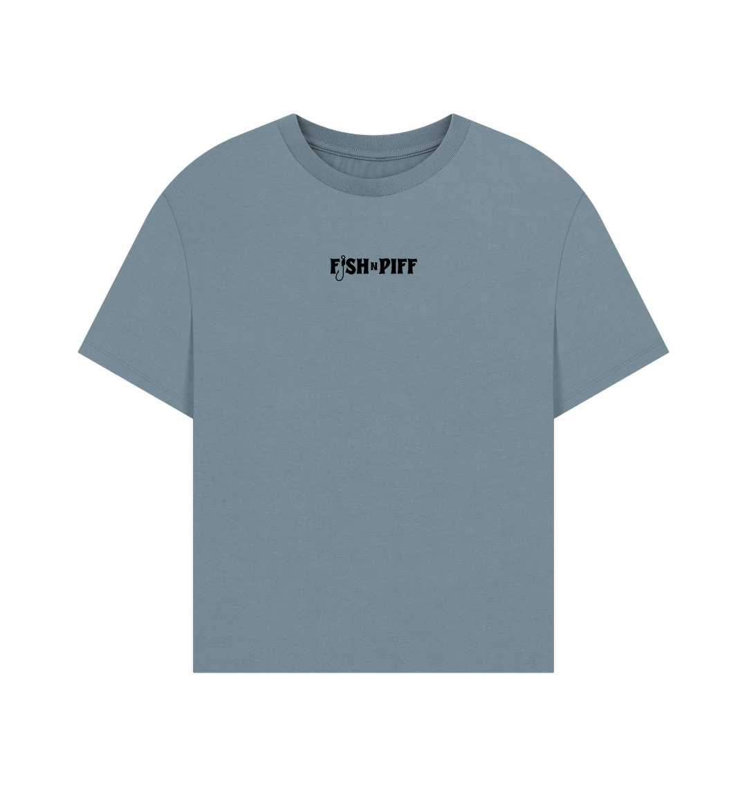 Stone Blue THE CODFATHER BLACK BOX LOGO - WOMENS OVERSIZE T