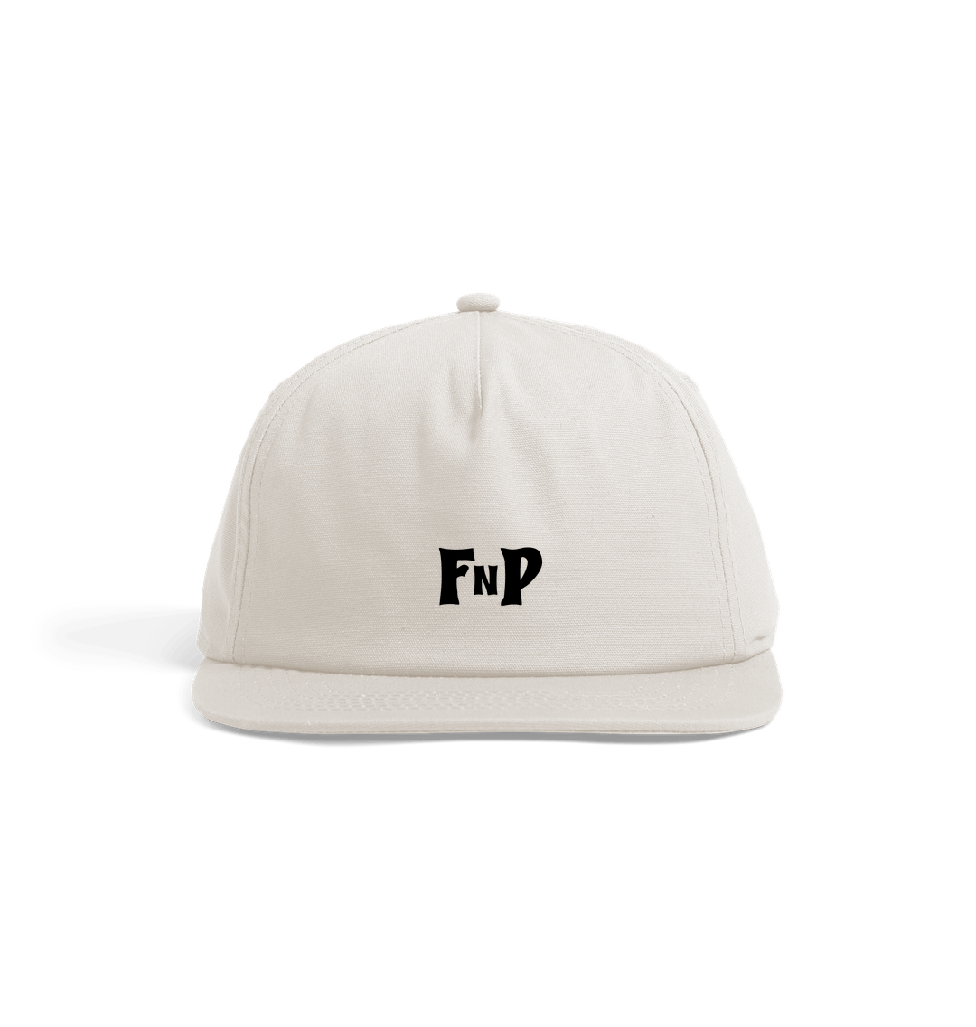 Sand FnP 5 Panel Hat - Black Logo