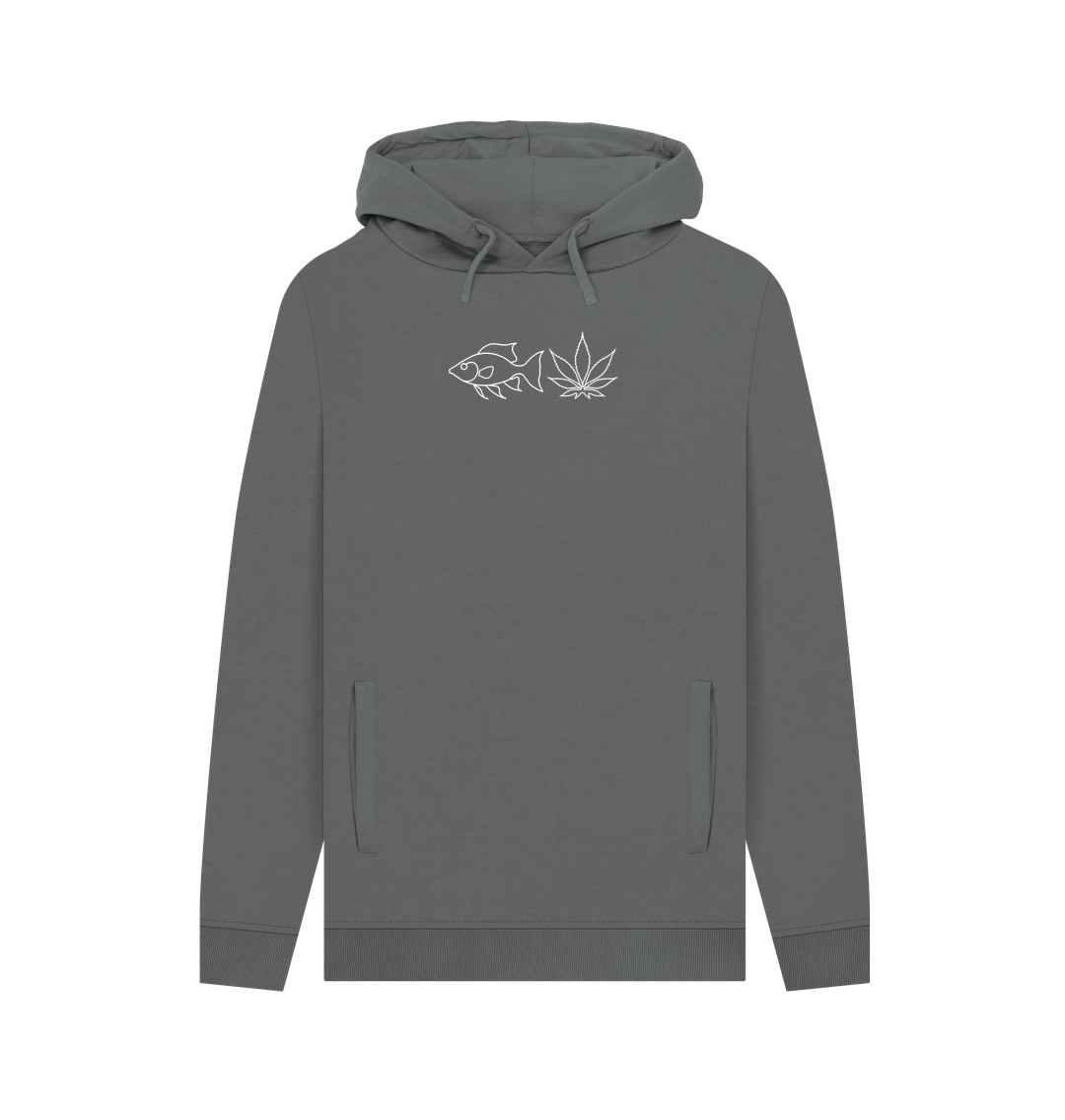 Slate Grey FISHNLEAF White Box Logo (Unisex)