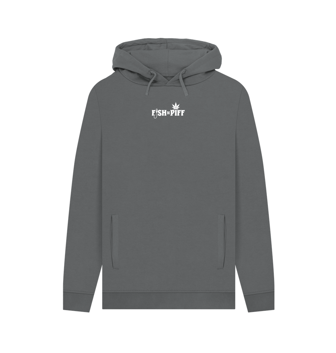 Slate Grey Hemp Leaf White Box Logo - (Unisex)