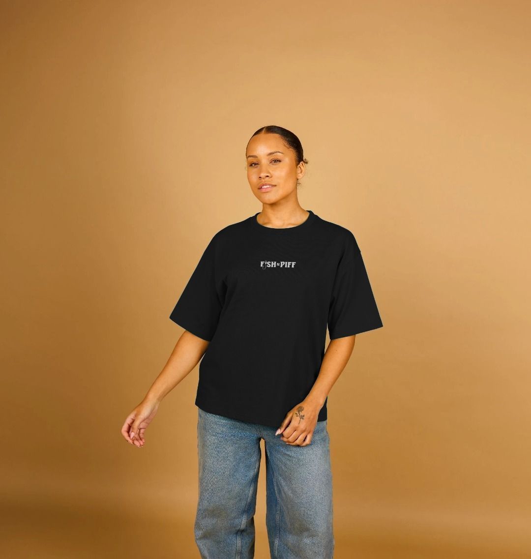 BOX OF WORMS WHITE BOX LOGO - WOMENS OVERSIZE T