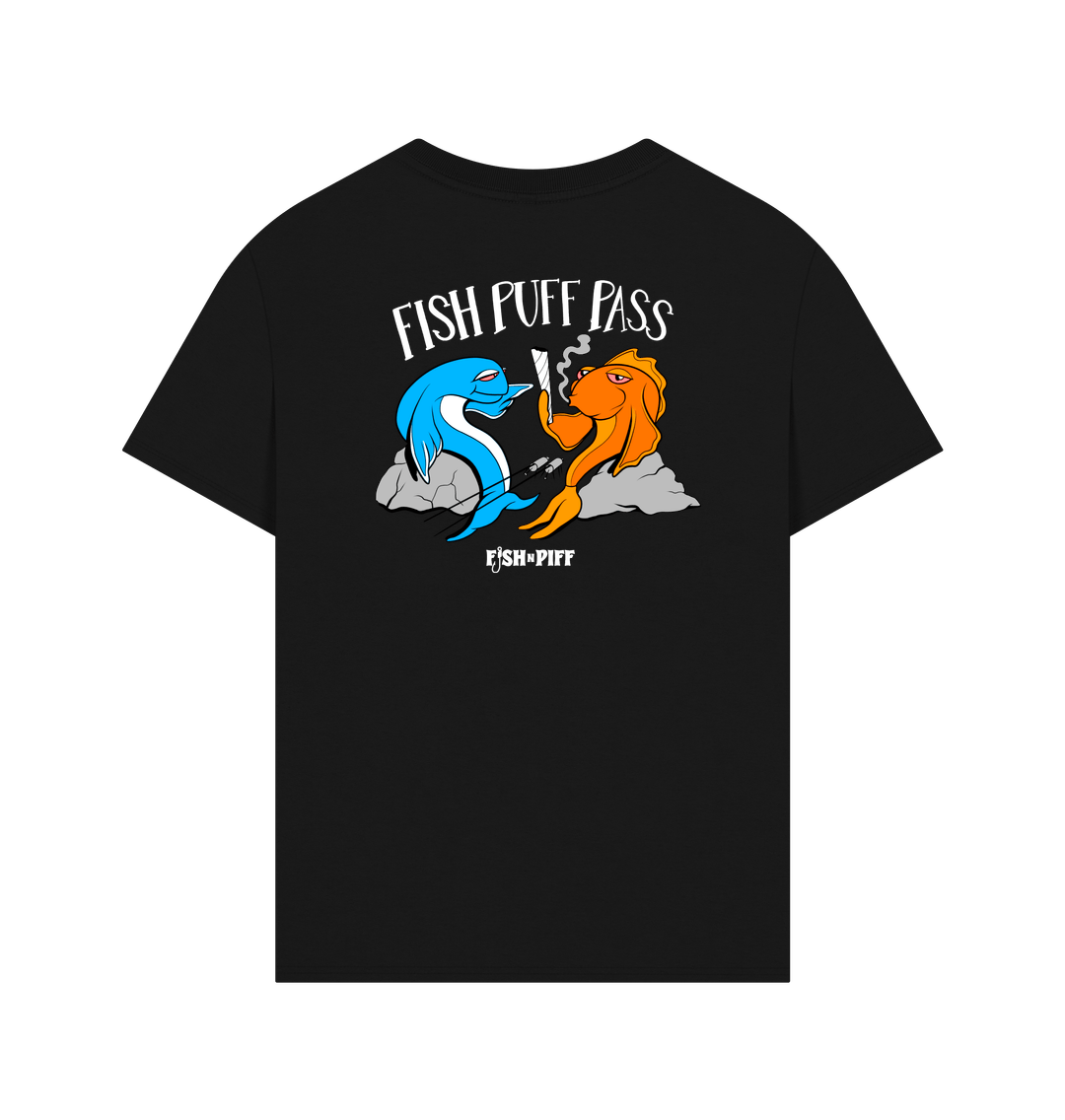 FISH PUFF PASS - Men's Oversize T White Box Logo