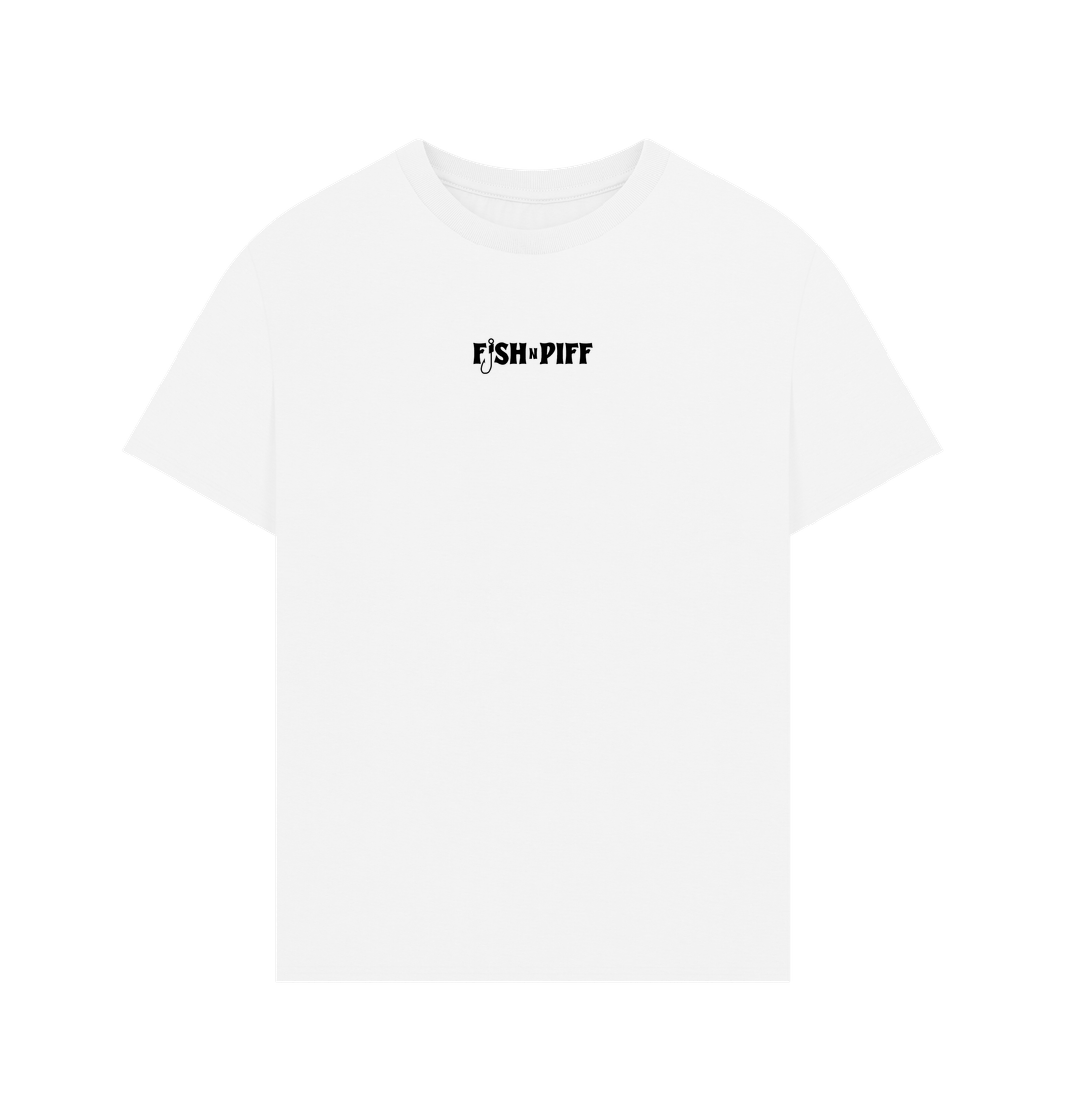 White SLAP THE BASS - BLACK BOX LOGO - MENS OVERSIZE T