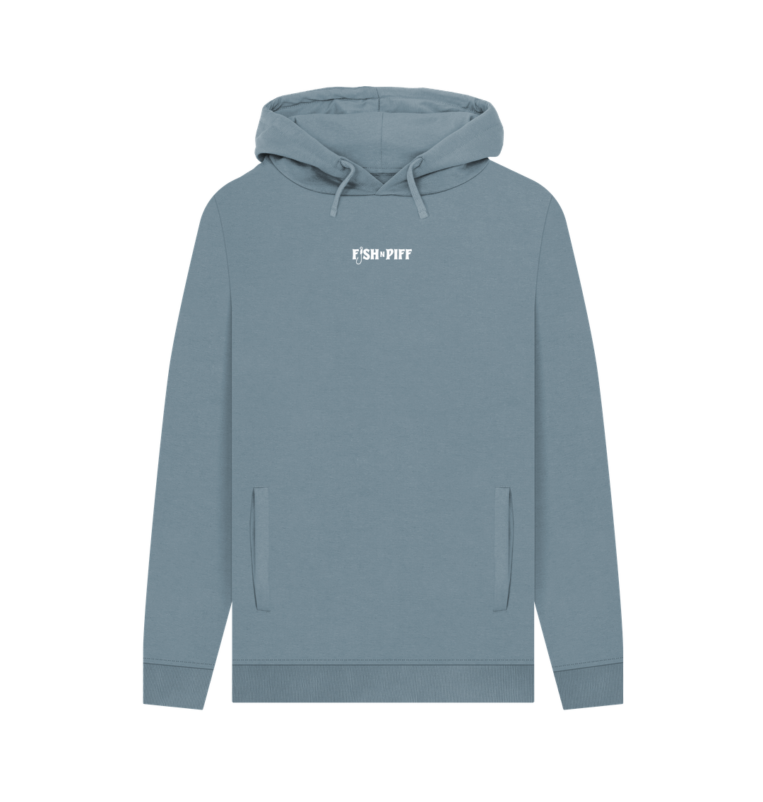 Stone Blue SLAP THE BASS HOODIES - WHITE BOX LOGO