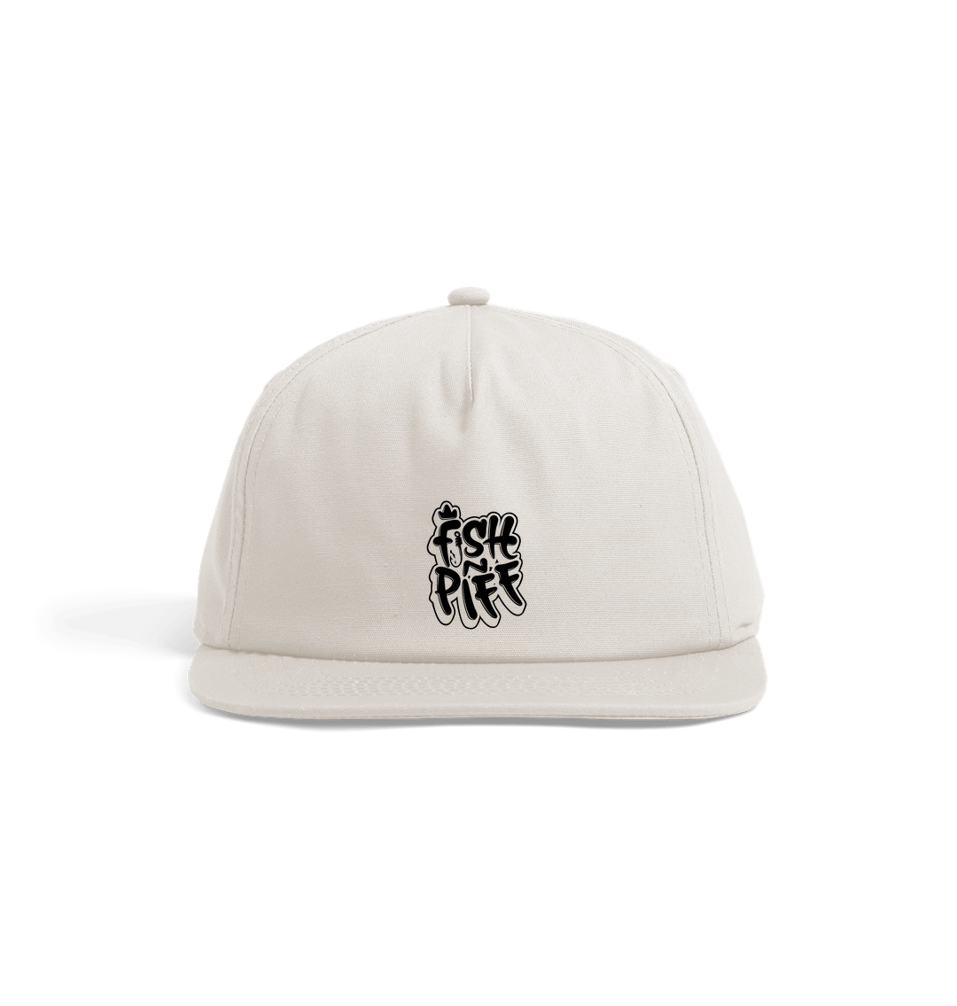 Sand FISHNPIFF GRAFFITI LOGO 5 Panel Hat - Black Logo