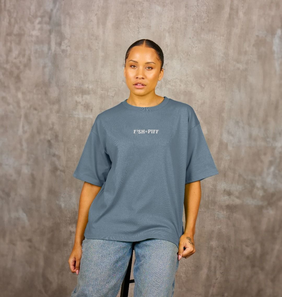 THE CODFATHER WHITE BOX LOGO - WOMENS OVERSIZE T