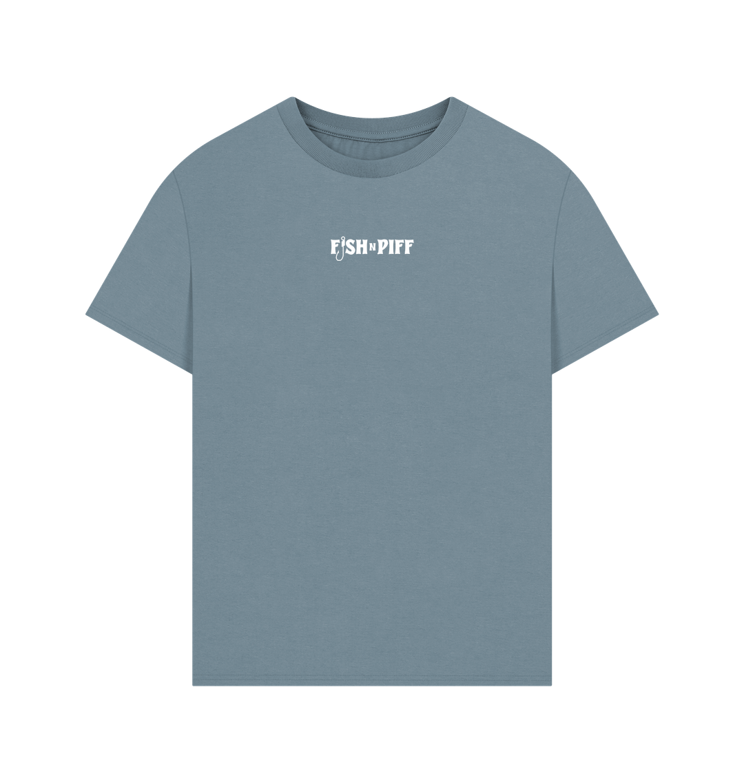 Stone Blue PUFF PASTRY WHITE BOX LOGO - MENS OVERSIZE T