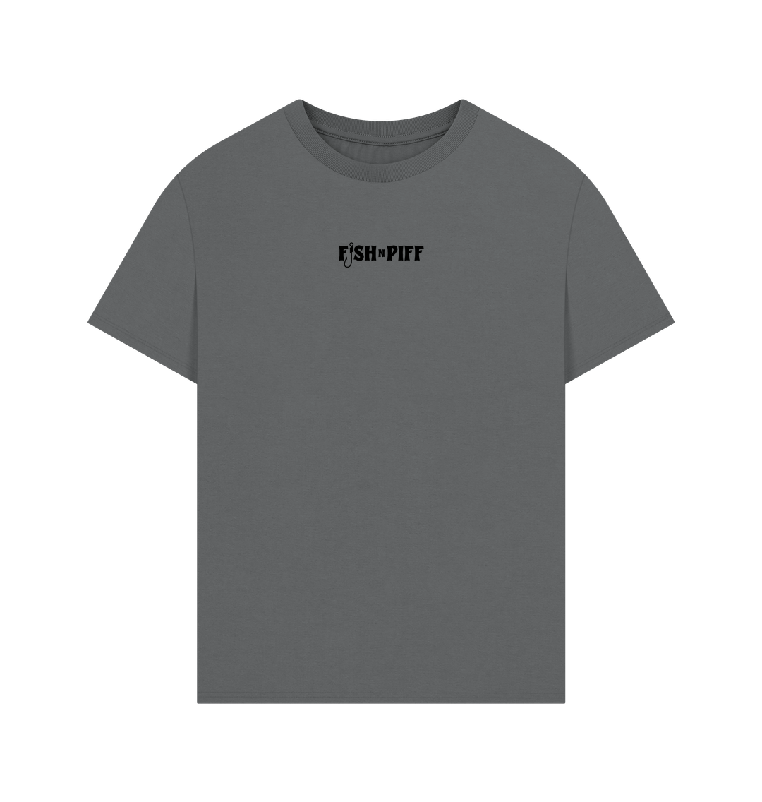 Slate Grey FISHNPIFF BLACK BOX LOGO - MENS OVERSIZE T