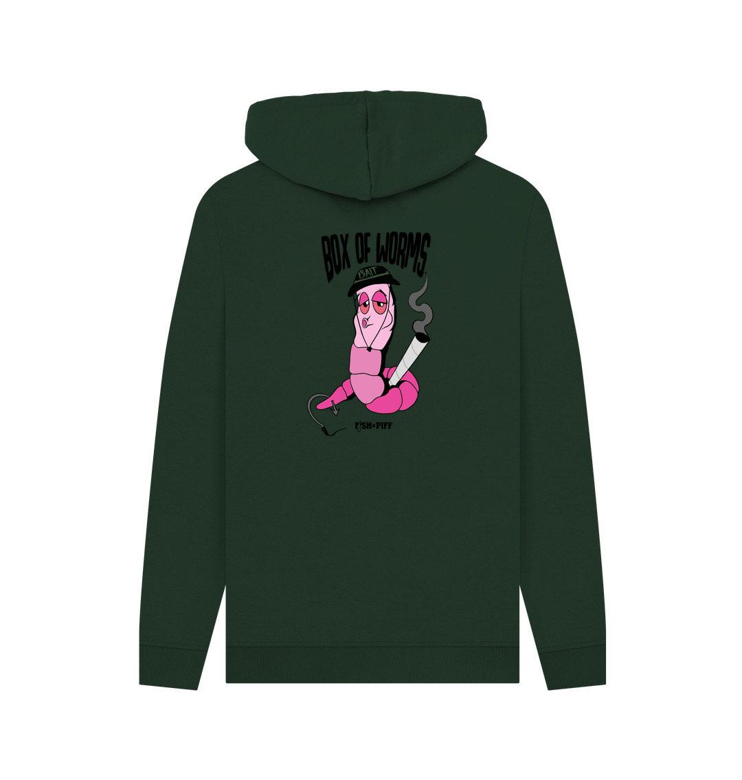 BOX OF WORMS HOODIES - BLACK FISHNPIFF LOGO