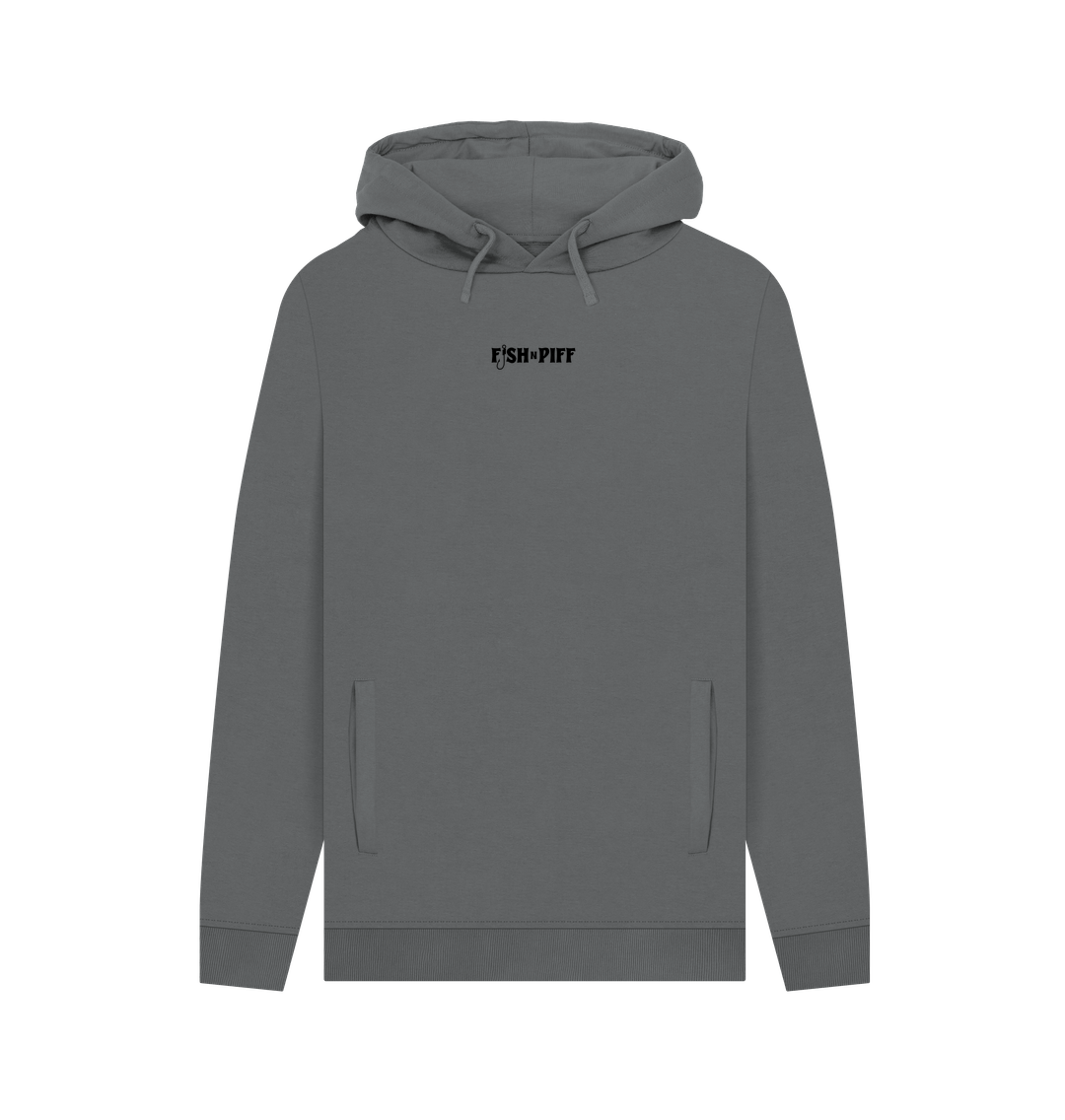 Slate Grey FISH PUFF PASS HOODIES - BLACK BOX LOGO