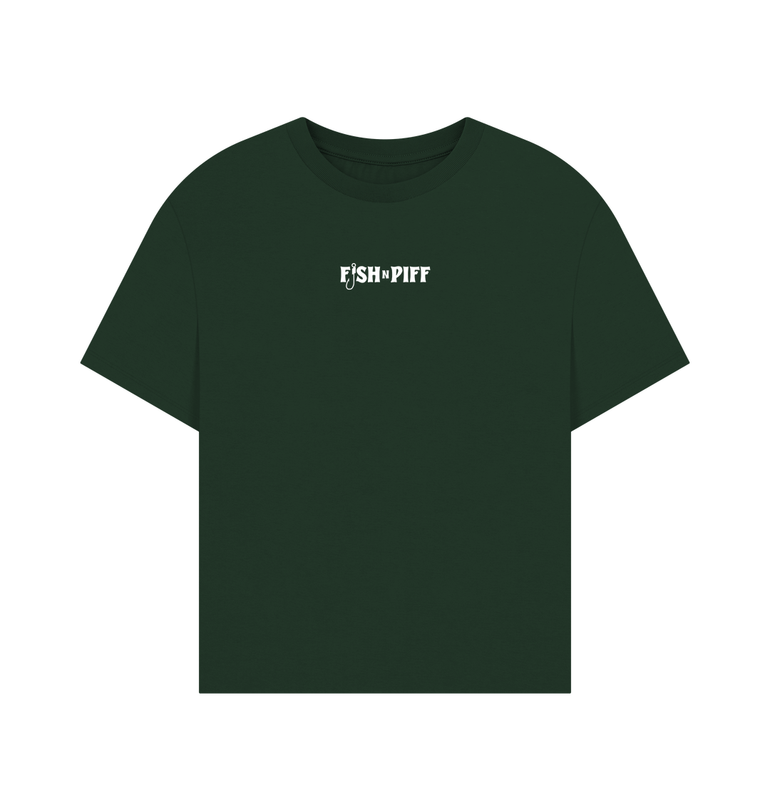 Evergreen FISHNPIFF WHITE BOX LOGO - WOMENS OVERSIZE T