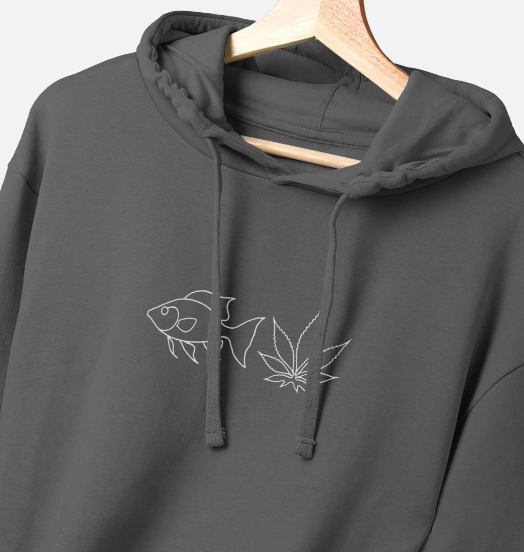 FISHNLEAF - Unisex Hoody White Logo