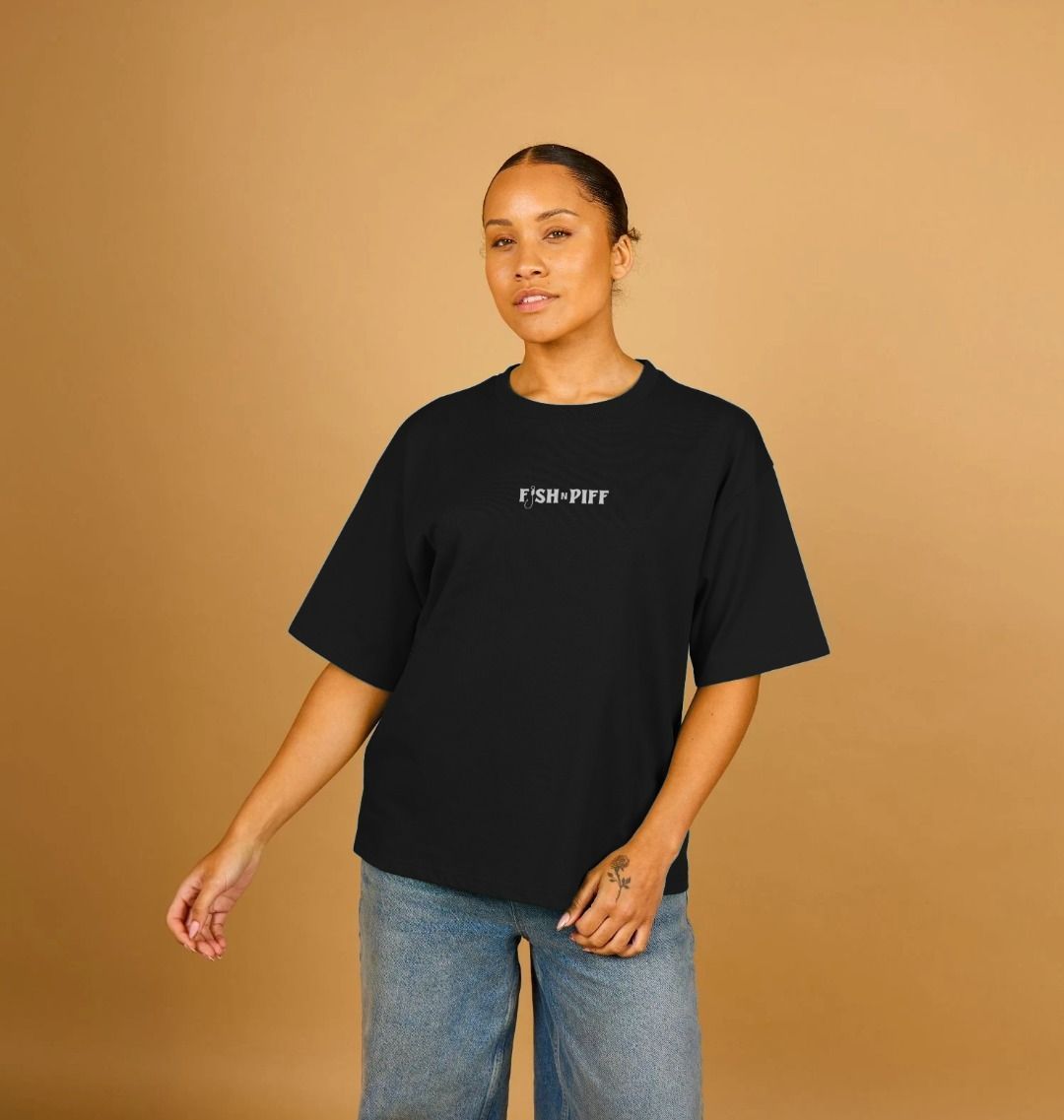 BITE CLUB WHITE BOX LOGO - WOMENS OVERSIZE T