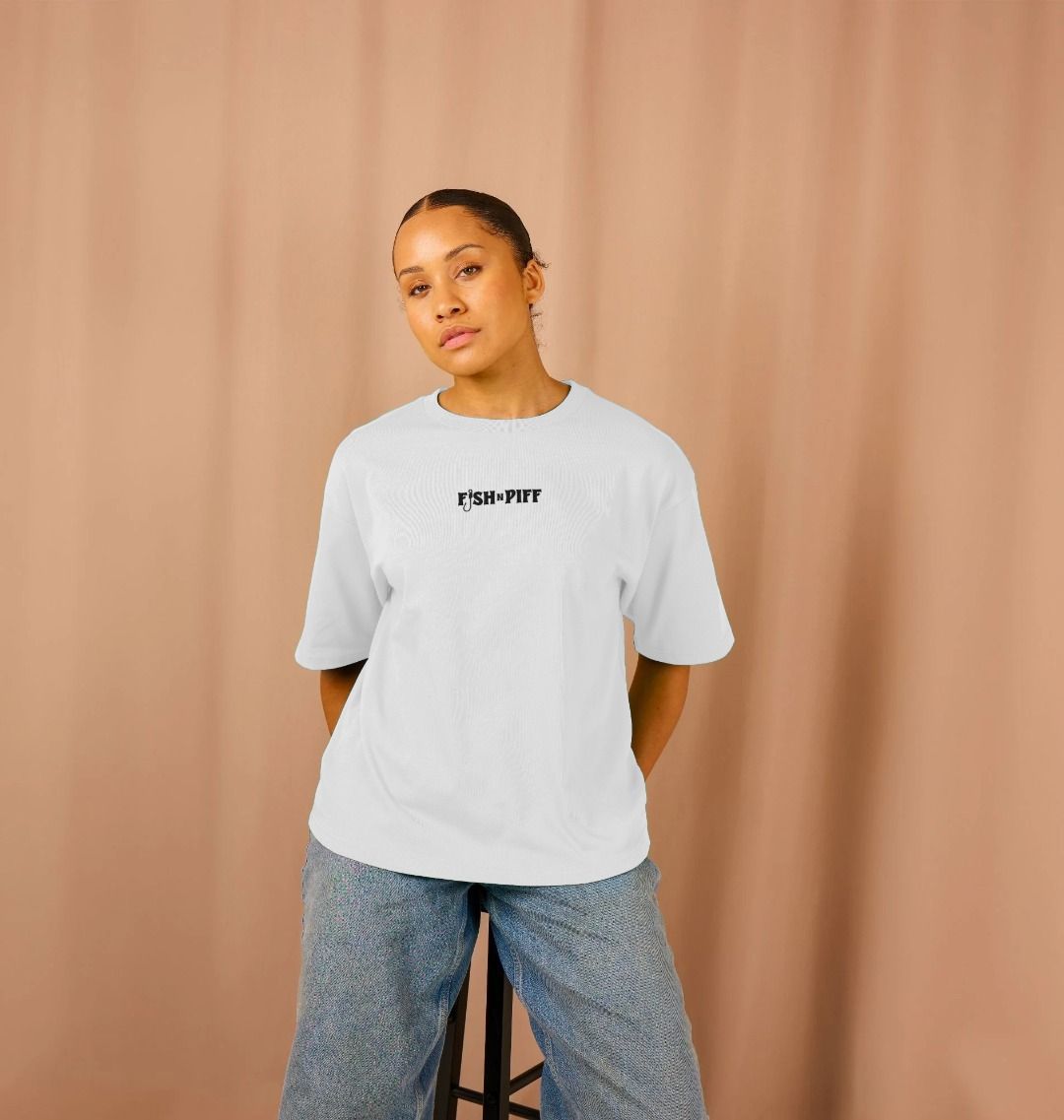 THE CODFATHER - Women's Oversized T Black Box Logo