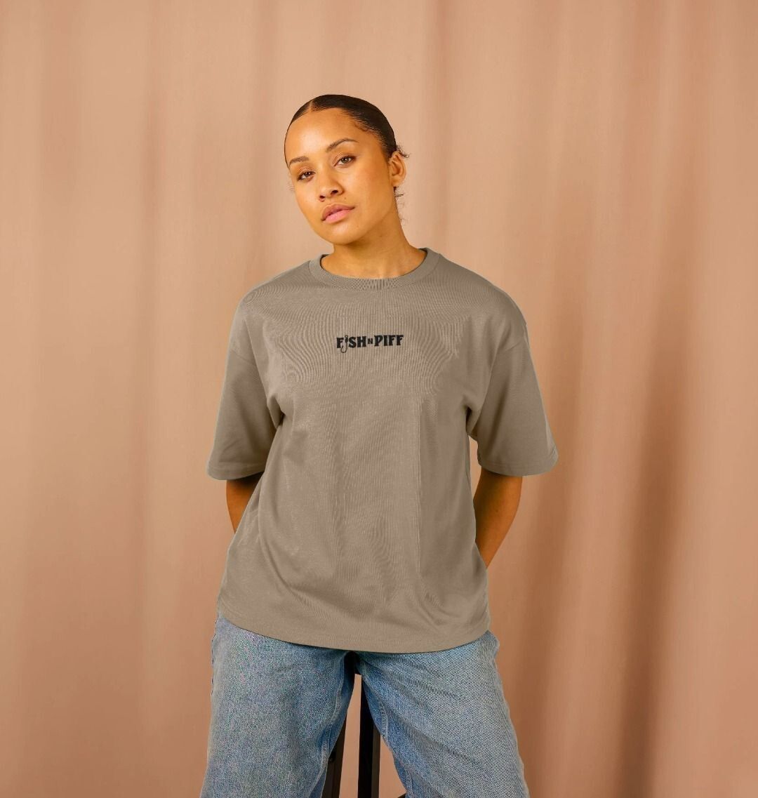 BITE CLUB BLACK BOX LOGO - WOMENS OVERSIZE T